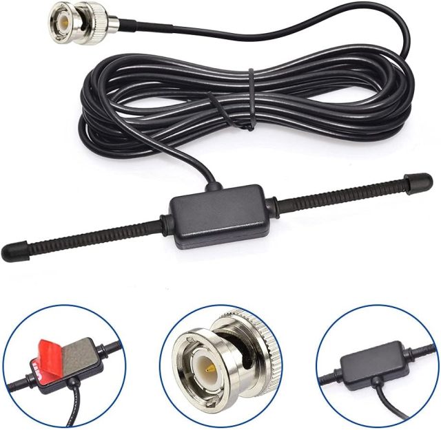 Bingfu VHF UHF Car Truck Police Scanner Adhesive Mount Antenna Vehicle Ham Radio Amateur Radio Mobile Scanner BNC Male Dipole Antenna Compatible with Uniden Bearcat Whistler Radio Shack Radio Scanner
