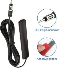 Bingfu Car Antenna Car Stereo FM AM Radio Antenna Car Adhesive Mount Hidden Patch Antenna for Vehicle Truck SUV Car Stereo in Dash Head Unit CD Media Receiver Player Audio HD Radio Tuner Amplifier