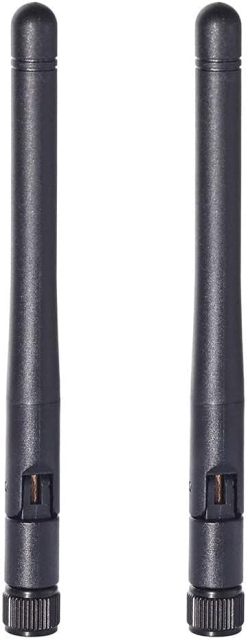 Bingfu Dual Band WiFi 2.4GHz 5GHz 5.8GHz 3dBi MIMO RP-SMA Male Antenna (2-Pack) for WiFi Router Wireless Network Card USB Adapter Security IP Camera Video Surveillance Monitor