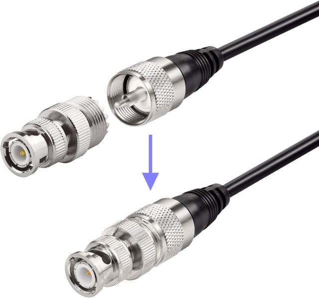 Bingfu CB Antenna 27MHz CB Radio Antenna Magnetic Base Handheld CB Antenna PL259 & BNC Male Compatible with Cobra Midland Uniden Maxon President Vehicle Car Truck Mobile CB Radio Handheld CB Radio