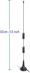 Bingfu Dual Band VHF UHF 136-174MHz 400-470MHz Ham Radio Antenna Handheld Two Way Radio Magnetic Base SMA Female Antenna for Wouxun BaoFeng BF-F8HP UV-5R UV-82 BF-888S Ham Radio Walkie Talkie