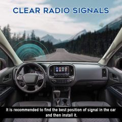 Bingfu Car Antenna Car Stereo FM AM Radio Antenna Car Adhesive Mount Hidden Patch Antenna for Vehicle Truck SUV Car Stereo in Dash Head Unit CD Media Receiver Player Audio HD Radio Tuner Amplifier