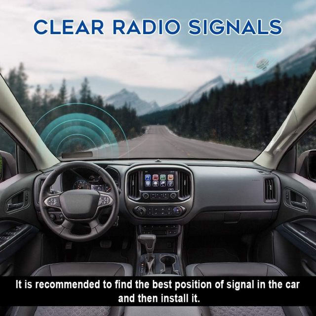 Bingfu Car Antenna Car Stereo FM AM Radio Antenna Car Adhesive Mount Hidden Patch Antenna for Vehicle Truck SUV Car Stereo in Dash Head Unit CD Media Receiver Player Audio HD Radio Tuner Amplifier