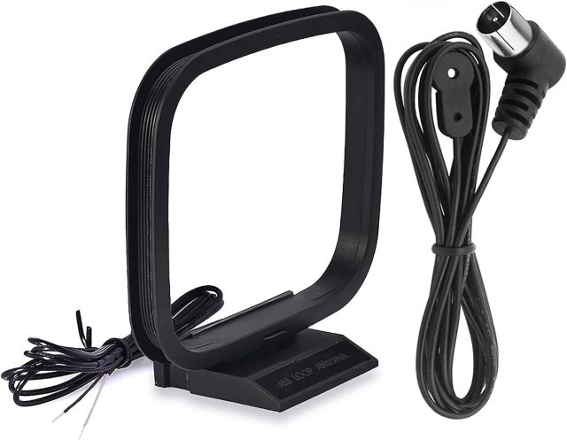 Bingfu 75 Ohm FM Antenna FM Antenna and AM Loop Antenna for Pioneer Onkyo Yamaha Marantz Indoor HD Radio FM Radio Bluetooth Home Stereo Receiver AV Audio Video Home Theater Receiver Power