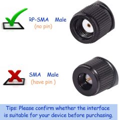 Bingfu Dual Band WiFi 2.4GHz 5GHz 5.8GHz 3dBi MIMO RP-SMA Male Antenna (2-Pack) for WiFi Router Wireless Network Card USB Adapter Security IP Camera Video Surveillance Monitor