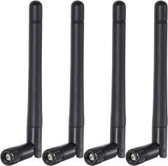 Bingfu Dual Band WiFi Antenna 2.4GHz 5/5.8GHz 3dBi SMA Male Antenna(4-Pack) for Wireless Vedio Security IP Camera Recorder Surveillance Recorder Truck Trailer Rear View Backup Camera Reversing Monitor