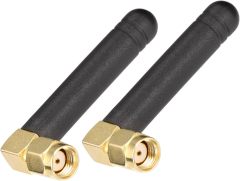 Bingfu Mini Dual Band WiFi 2.4GHz 5GHz 5.8GHz MIMO RP-SMA Male Right Angle Antenna (2-Pack) for FPV WiFi Bluetooth USB Adapter Computer PCIe Card WiFi Router Wireless Back Up Camera