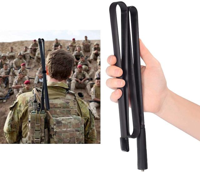 Bingfu Dual Band VHF UHF 136-520MHz 42.5 inch Foldable CS Tactical SMA Female Ham Radio Antenna for Wouxun Baofeng BF-F8HP UV-5R UV-82 BF-888S GT-3 Handheld Ham Two Way Radio Walkie Talkie