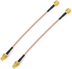 Bingfu SMA Female Bulkhead Mount to SMA Male RG316 Antenna Extension Cable 6 inch 15cm 2-Pack Compatible with 4G LTE Router Gateway Cellular SDR USB Dongle Receiver