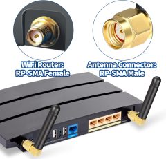 Bingfu Mini Dual Band WiFi 2.4GHz 5GHz 5.8GHz MIMO RP-SMA Male Right Angle Antenna (2-Pack) for FPV WiFi Bluetooth USB Adapter Computer PCIe Card WiFi Router Wireless Back Up Camera