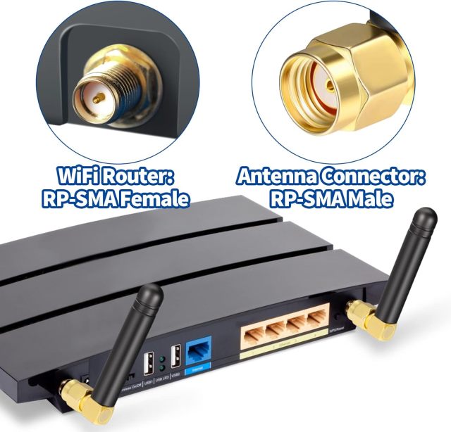 Bingfu Mini Dual Band WiFi 2.4GHz 5GHz 5.8GHz MIMO RP-SMA Male Right Angle Antenna (2-Pack) for FPV WiFi Bluetooth USB Adapter Computer PCIe Card WiFi Router Wireless Back Up Camera