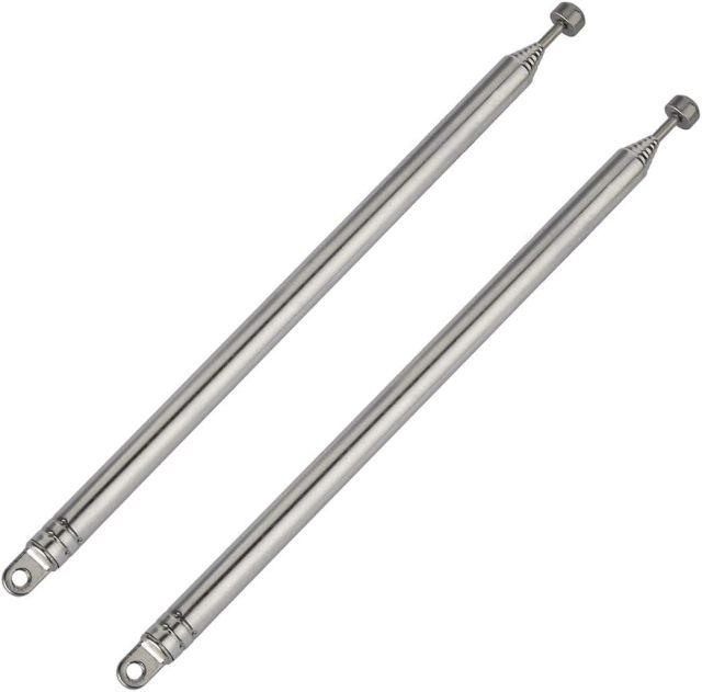 Bingfu 7 Sections Telescopic 74cm AM FM Antenna Portable Radio Antenna Replacement (2-Pack) Compatible with Indoor Portable Radio Home Stereo Receiver AV Audio Video Home Theater Receiver TV Tuner