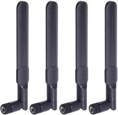 Bingfu Dual Band WiFi 2.4GHz 5GHz 5.8GHz 8dBi MIMO RP-SMA Male Antenna (4-Pack) for WiFi Router Wireless Network Card USB Adapter Security IP Camera Video Surveillance Monitor