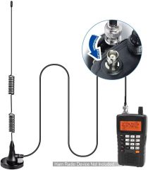 Bingfu 20-1300MHz Police Scanner Antenna 2-Pack Radio Scanner Magnetic Base Antenna HF VHF UHF Two Way Ham Radio BNC Male Antenna Compatible with Uniden Bearcat Whistler Radio