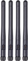Bingfu Dual Band WiFi Antenna 2.4GHz 5/5.8GHz 3dBi SMA Male Antenna(4-Pack) for Wireless Vedio Security IP Camera Recorder Surveillance Recorder Truck Trailer Rear View Backup Camera Reversing Monitor