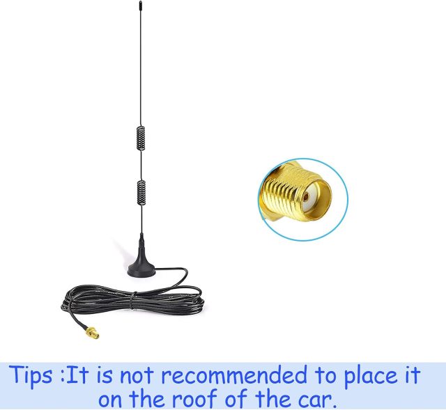 Bingfu Dual Band VHF UHF 136-174MHz 400-470MHz Ham Radio Antenna Handheld Two Way Radio Magnetic Base SMA Female Antenna for Wouxun BaoFeng BF-F8HP UV-5R UV-82 BF-888S Ham Radio Walkie Talkie