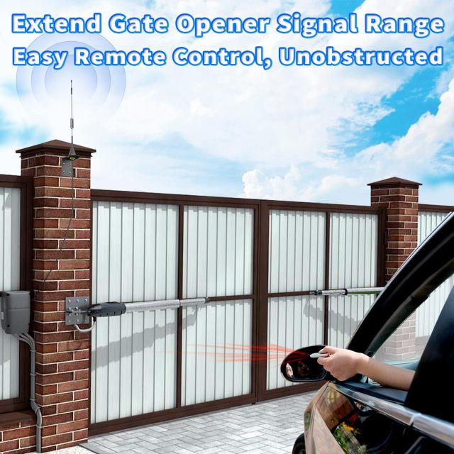 Bingfu Gate Opener Antenna for GTO Mighty Mule MM371W MM372W MM571W MM572W MMS100 LiftMaster Ghost Controls Multicode Automatic Garage Gate Opener F Type/SMA/RP-SMA 433MHz Extended Antennas