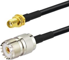 Bingfu Ham Radio Antenna Adapter SMA Female to UHF SO239 Female RG58 Coaxial Jumper Cable 1m 3 feet for Handheld Ham Two Way Radio Walkie Talkie Wouxun Baofeng BF-F8HP UV-5R UV-82 BF-888S GT-3