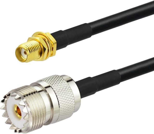 Bingfu Ham Radio Antenna Adapter SMA Female to UHF SO239 Female RG58 Coaxial Jumper Cable 1m 3 feet for Handheld Ham Two Way Radio Walkie Talkie Wouxun Baofeng BF-F8HP UV-5R UV-82 BF-888S GT-3