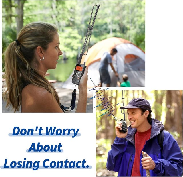 Bingfu Dual Band VHF UHF 136-520MHz 42.5 inch Foldable CS Tactical SMA Female Ham Radio Antenna for Wouxun Baofeng BF-F8HP UV-5R UV-82 BF-888S GT-3 Handheld Ham Two Way Radio Walkie Talkie