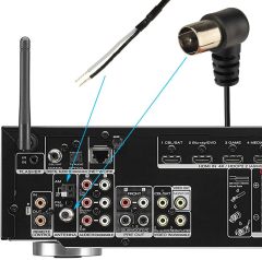Bingfu 75 Ohm FM Antenna FM Antenna and AM Loop Antenna for Pioneer Onkyo Yamaha Marantz Indoor HD Radio FM Radio Bluetooth Home Stereo Receiver AV Audio Video Home Theater Receiver Power
