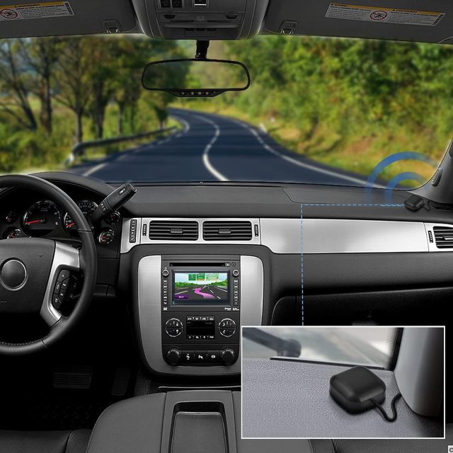 Bingfu Vehicle Waterproof Active GPS Navigation Antenna with SMA Male Connector for Car Stereo Head Unit GPS Navigation System Module Truck Marine Boat GPS Tracker Locator Real Time Tracking