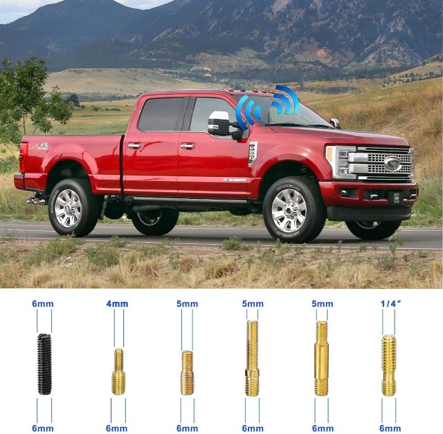 Bingfu Car Radio Antenna Mast Carbon Fiber Truck Antenna Replacement for Ford F150 Raptor F250 F350 F450 Super Duty, Dodge RAM 1500 2500 3500, Toyota, Nissan, Jeep