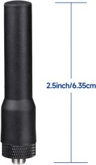 Bingfu Dual Band VHF UHF 136-174MHz 400-470MHz Ham Radio Antenna Two Way Radio Walkie Talkie 2.5 inch Mini Soft Whip SMA Female Antenna 2-Pack for Wouxun Baofeng BF-F8HP UV-5R UV-82 BF-888S