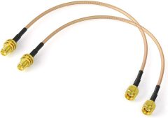 Bingfu WiFi Antenna Extension Cable (2-Pack) RP-SMA Male to RP-SMA Female Bulkhead Mount RG316 Cale 30cm 12 inch for WiFi Router Security IP Camera Wireless Mini PCI Express PCIE Network Card Adapter