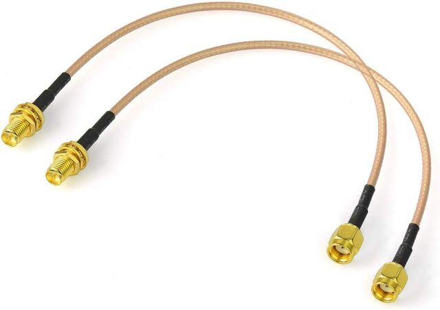 Bingfu WiFi Antenna Extension Cable (2-Pack) RP-SMA Male to RP-SMA Female Bulkhead Mount RG316 Cale 30cm 12 inch for WiFi Router Security IP Camera Wireless Mini PCI Express PCIE Network Card Adapter