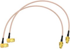 Bingfu SMA Female Bulkhead Mount to SMA Male Right Angle RG316 Antenna Extension Cable 12 inch 30cm 2-Pack Compatible with 4G LTE Router Cellular RTL SDR Receiver
