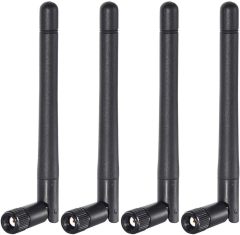 Bingfu Dual Band WiFi 2.4GHz 5GHz 5.8GHz 3dBi MIMO RP-SMA Male Antenna (4-Pack) for WiFi Router Wireless Network Card USB Adapter Security IP Camera Video Surveillance Monitor
