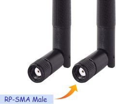 Bingfu Dual Band WiFi 2.4GHz 5GHz 5.8GHz 3dBi MIMO RP-SMA Male Antenna (2-Pack) for WiFi Router Wireless Network Card USB Adapter Security IP Camera Video Surveillance Monitor