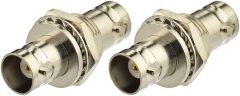 Bingfu BNC Female to BNC Female 50 Ohm Coaxial Connector Adapter 2-Pack for Wireless Microphone System Receiver CB Amateur Radio UHF VHF Ham Radio Mobile Radio Antenna Front Patch Panel Rack Mount
