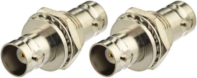 Bingfu BNC Female to BNC Female 50 Ohm Coaxial Connector Adapter 2-Pack for Wireless Microphone System Receiver CB Amateur Radio UHF VHF Ham Radio Mobile Radio Antenna Front Patch Panel Rack Mount