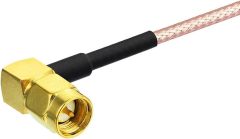 Bingfu SMA Female Bulkhead Mount to SMA Male Right Angle RG316 Antenna Extension Cable 12 inch 30cm 2-Pack Compatible with 4G LTE Router Cellular RTL SDR Receiver