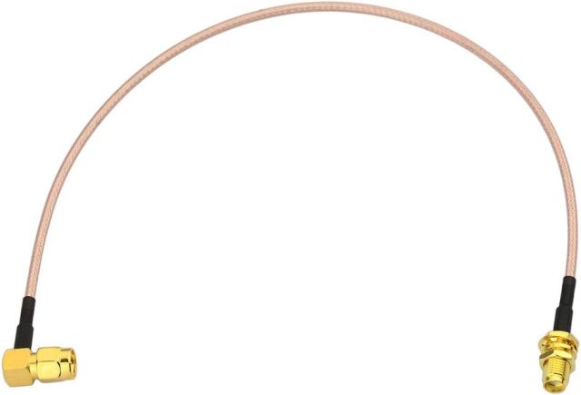 Bingfu WiFi Antenna Extension Cable (2-Pack) RP-SMA Male Right Angle to RP-SMA Female Bulkhead Mount RG316 Cale 30cm 12 inch for WiFi Router Security IP Camera Monitor Mini PCIE Card