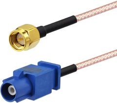 Bingfu Vehicle Car GPS Antenna Adapter Cable SMA Male to Fakra C Male Blue Coaxial Pigtail Cable 15cm 6 inch for Vehicle Truck SUV Car Stereo Head Unit GPS Navigation Receiver System GPS Tracker Modem