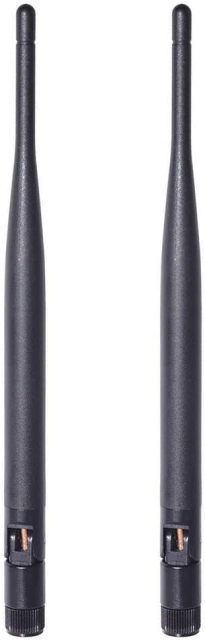 Bingfu Dual Band WiFi 2.4GHz 5GHz 5.8GHz 6dBi SMA Male Antenna (2-Pack) for Wireless Vedio Security IP Camera Recorder Surveillance Recorder Truck Trailer Rear View Backup Camera Reversing Monitor