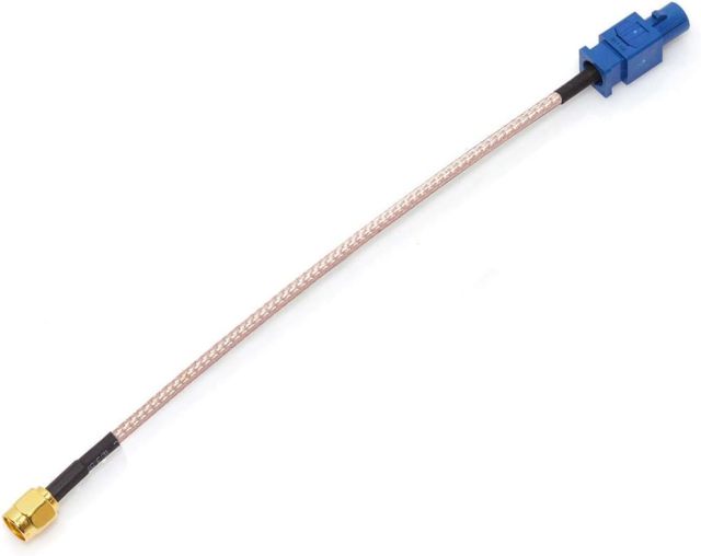 Bingfu Vehicle Car GPS Antenna Adapter Cable SMA Male to Fakra C Male Blue Coaxial Pigtail Cable 15cm 6 inch for Vehicle Truck SUV Car Stereo Head Unit GPS Navigation Receiver System GPS Tracker Modem