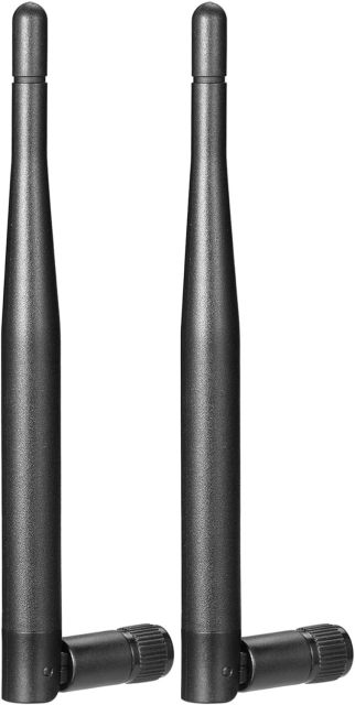 Bingfu Dual Band WiFi 2.4GHz 5GHz 5.8GHz Replacement Antenna for Furrion Back Up RV Rear View Backup Camera Truck Tractor Trailer Pickup SUV Vehicle Trail Reverse Monitor Camera Mimo Antennas (2 Pack)