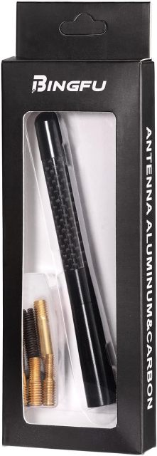 Bingfu Vehicle Antenna Mast Carbon Fiber Car Antenna Truck Antenna Replacement Compatible with Toyota Tundra Tacoma 4 Runner FJ Cruiser Sienna Highlander Nissan Titan Frontier Rogue Juke Xterra