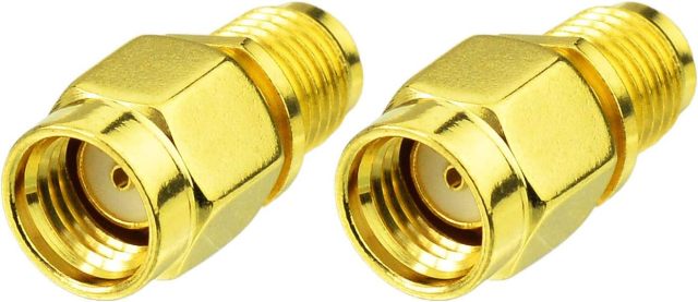 Bingfu RP-SMA Male to SMA Female Antenna Connector Adapter (2-Pack) for FPV Drone Controller WiFi Router PCIE Network Card Adapter Security Camera 4G LTE Cellular Trail Camera Game Camera