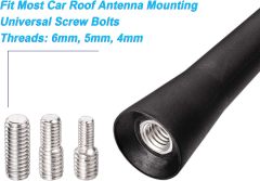 Bingfu Universal Vehicle Roof Mount Rubber Car Antenna Replacement Mast 9inch Compatible with Jeep Ford GMC Dodge Chevrolet Toyota Hyundai Infiniti Kia Nissan Chevy Mazda 3 Subaru Forester Vehicles