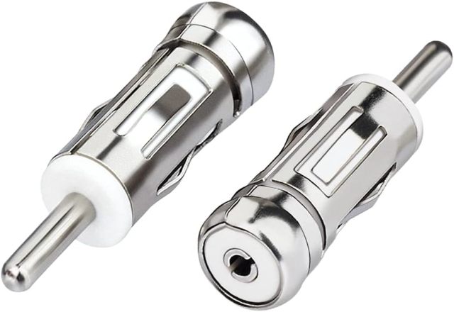 Bingfu Car Antenna Adapter Universal Car Stereo FM AM Radio Antenna Adapter Connector ISO to DIN Plug Connector (2-Pack) for Volkswagen Audi VW Skoda Vehicle Car Audio Radio Head Unit Stereo Receiver