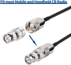 Bingfu 27MHz CB Radio Antenna Magnetic Base Soft Whip PL259 & BNC Male Compatible with Cobra Midland Uniden Maxon President Mobile CB Radio Antenna Kit for Car Truck