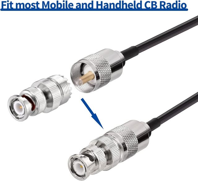Bingfu 27MHz CB Radio Antenna Magnetic Base Soft Whip PL259 & BNC Male Compatible with Cobra Midland Uniden Maxon President Mobile CB Radio Antenna Kit for Car Truck