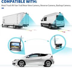 Bingfu Dual Band WiFi 2.4GHz 5GHz 5.8GHz Replacement Antenna for Furrion Back Up RV Rear View Backup Camera Truck Tractor Trailer Pickup SUV Vehicle Trail Reverse Monitor Camera Mimo Antennas (2 Pack)