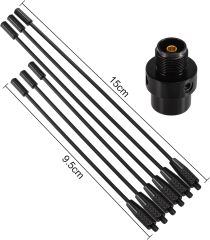 Bingfu Vehicle Mobile Ham Radio Antenna with Ground Planes Dual Band VHF UHF 136-174MHz 400-470MHz Magnetic Base Mount Soft Whip Antenna PL259 Male Connector for Car Amateur Radio Marine VHF Radio