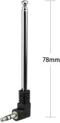 Bingfu Mini FM Radio Antenna 3.5mm Male Telescopic FM Antenna 2-Pack Compatible with Portable Radio Indoor Stereo Receiver AV Audio Video Home Theater Receiver Mobile Cell Phone Bose Radio